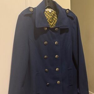 CAbi Navy Double-Breasted Pea Coat